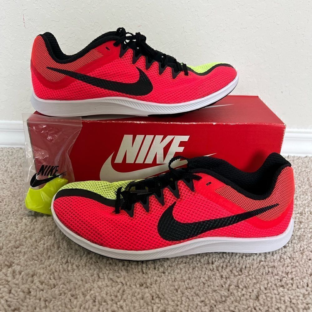 Nike Zoom Rival Distance Red Volt Running Spikes Shoes